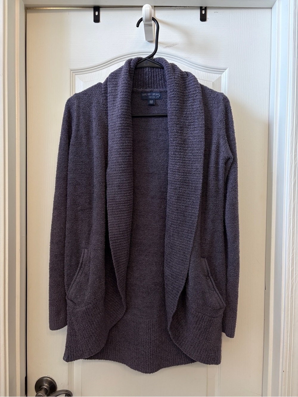 Barefoot Dreams CozyChic Lite Cardigan Charcoal Gray XS/S Style 452